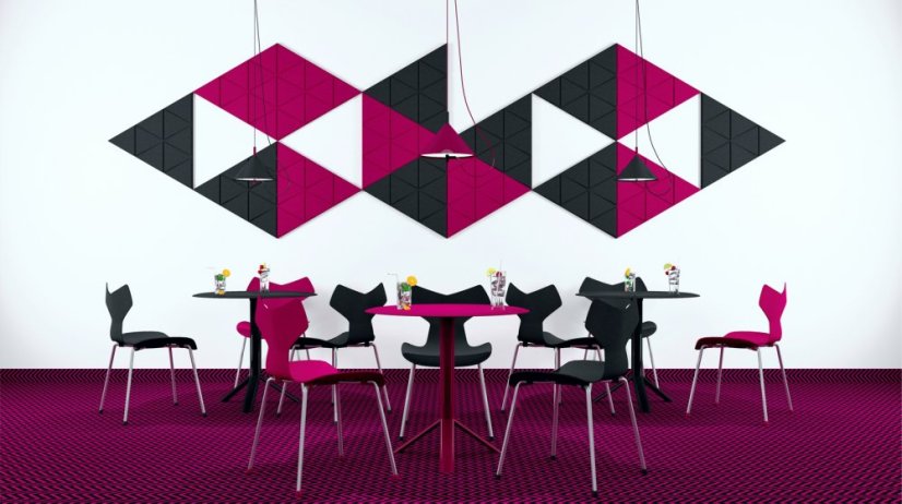 Designový akustický panel Design – trojúhelník zkosený 50