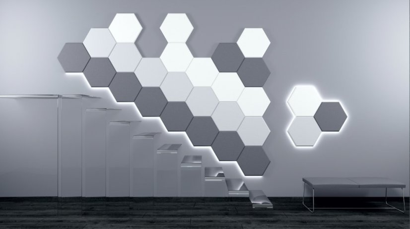 Akustický panel Mistr Akustik Profi – šestiúhelník (hexagon) - Výška: 346 mm, Šířka: 400 mm, Tloušťka: 70 mm, Série: Profi