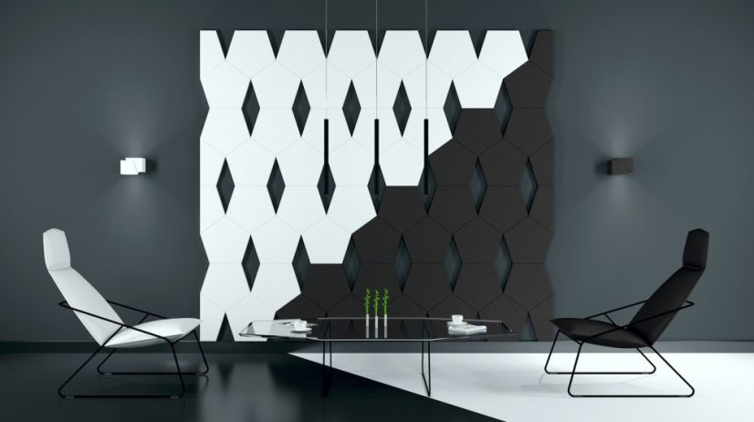 Designový akustický panel Profi – pětiúhelník rovný