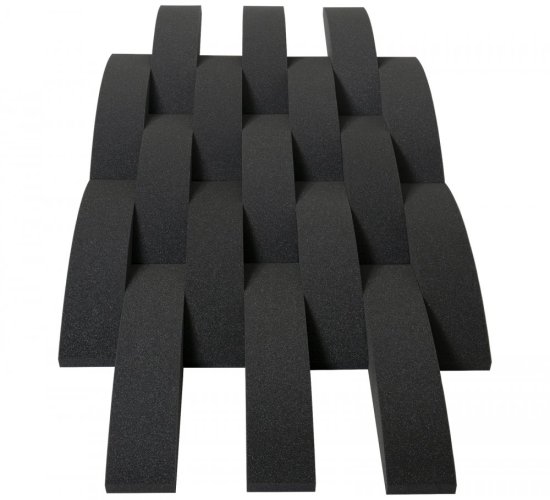 Akustický panel Mistr Akustik Profi – obdélník vydutý - Výška: 250 mm, Šířka: 250 mm, Tloušťka: 70 mm, Série: Profi