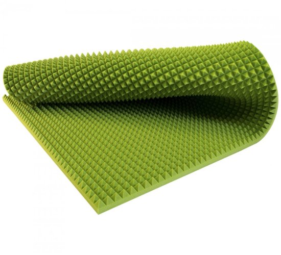 Designový akustický panel Profi – čtverec jehlany - Výška: 500 mm, Šířka: 500 mm, Tloušťka: 70 mm, Série: Profi