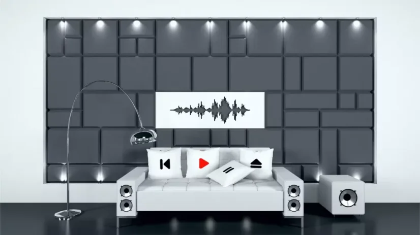 Designový akustický panel Design – čtverec zkosený