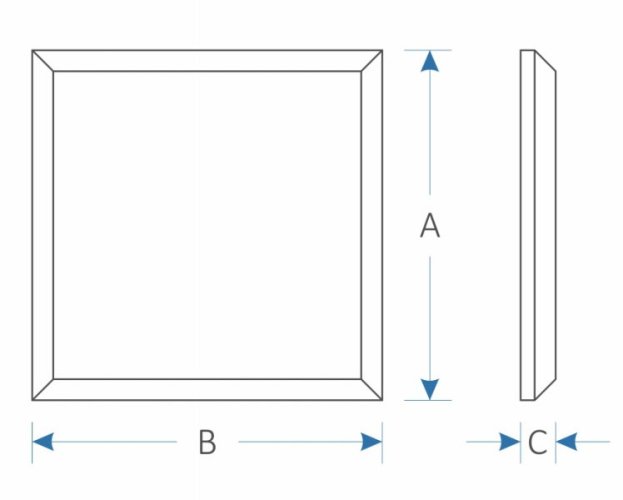 Designový akustický panel Design – čtverec zkosený
