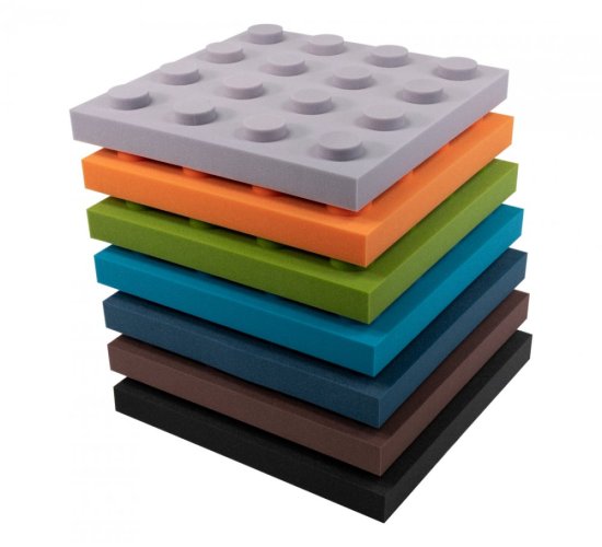 Akustický panel Mistr Akustik Profi – lego - Výška: 250 mm, Šířka: 500 mm, Tloušťka: 50 mm, Série: Profi