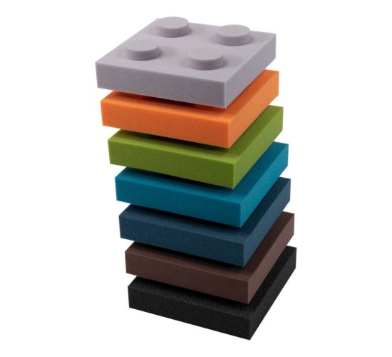Akustický panel Mistr Akustik Profi – lego - Výška: 250 mm, Šířka: 500 mm, Tloušťka: 50 mm, Série: Profi