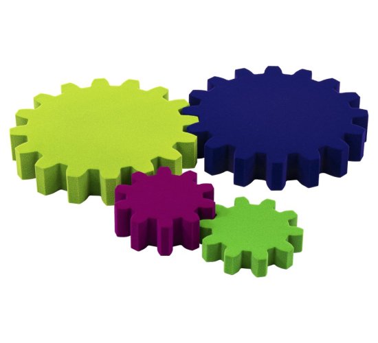 Designový akustický panel Design – ozubené kolo