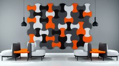 Designový akustický panel Design - ovál vydutý