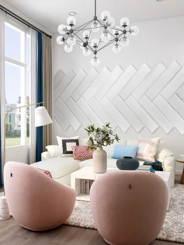 Designový akustický panel Design – čtverec zkosený