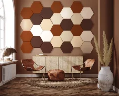 Designový akustický panel Design – šestiúhelník zkosený 50 (1)
