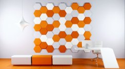 Designový akustický panel Design – šestiúhelník zkosený 50 (1)