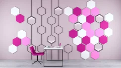 Designový akustický panel Design – šestiúhelník rovný