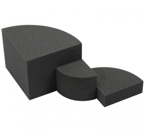 Akustický panel Mistr Akustik Profi – čtvrtkruh - Výška: 250 mm, Tloušťka: 20 mm, Série: Profi