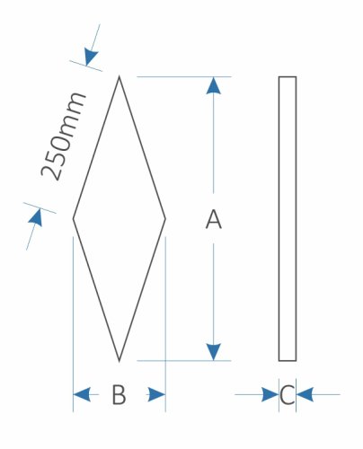 Designový akustický panel Design – diamant rovný
