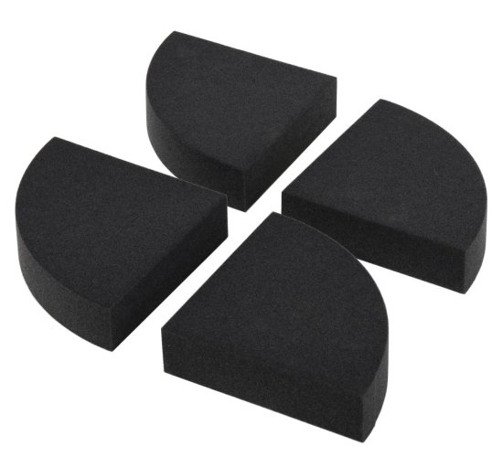 Akustický panel Mistr Akustik Profi – čtvrtkruh - Výška: 250 mm, Tloušťka: 20 mm, Série: Profi