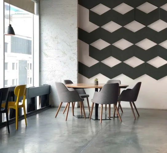 Akustický panel Mistr Akustik Design – šipka - Výška: 375 mm, Šířka: 500 mm, Tloušťka: 30 mm, Série: Design