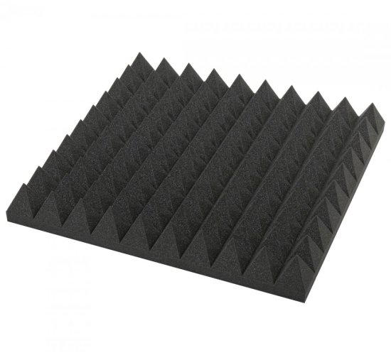 Designový akustický panel Profi – čtverec jehlany - Výška: 500 mm, Šířka: 500 mm, Tloušťka: 70 mm, Série: Profi