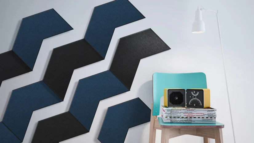 Akustický panel Mistr Akustik Design – šipka - Výška: 375 mm, Šířka: 500 mm, Tloušťka: 30 mm, Série: Design